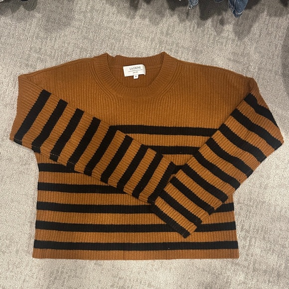 La Ligne Sweaters - La Ligne Brown and Black Striped Sweater